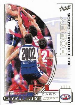 2002 Select AFL Exclusive SPX #1 Intro Card Front